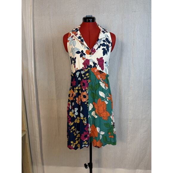 Anthropologie Dresses & Skirts - Anthropologie Dinah Collared Halter Tunic Dress Size 0 Floral D674